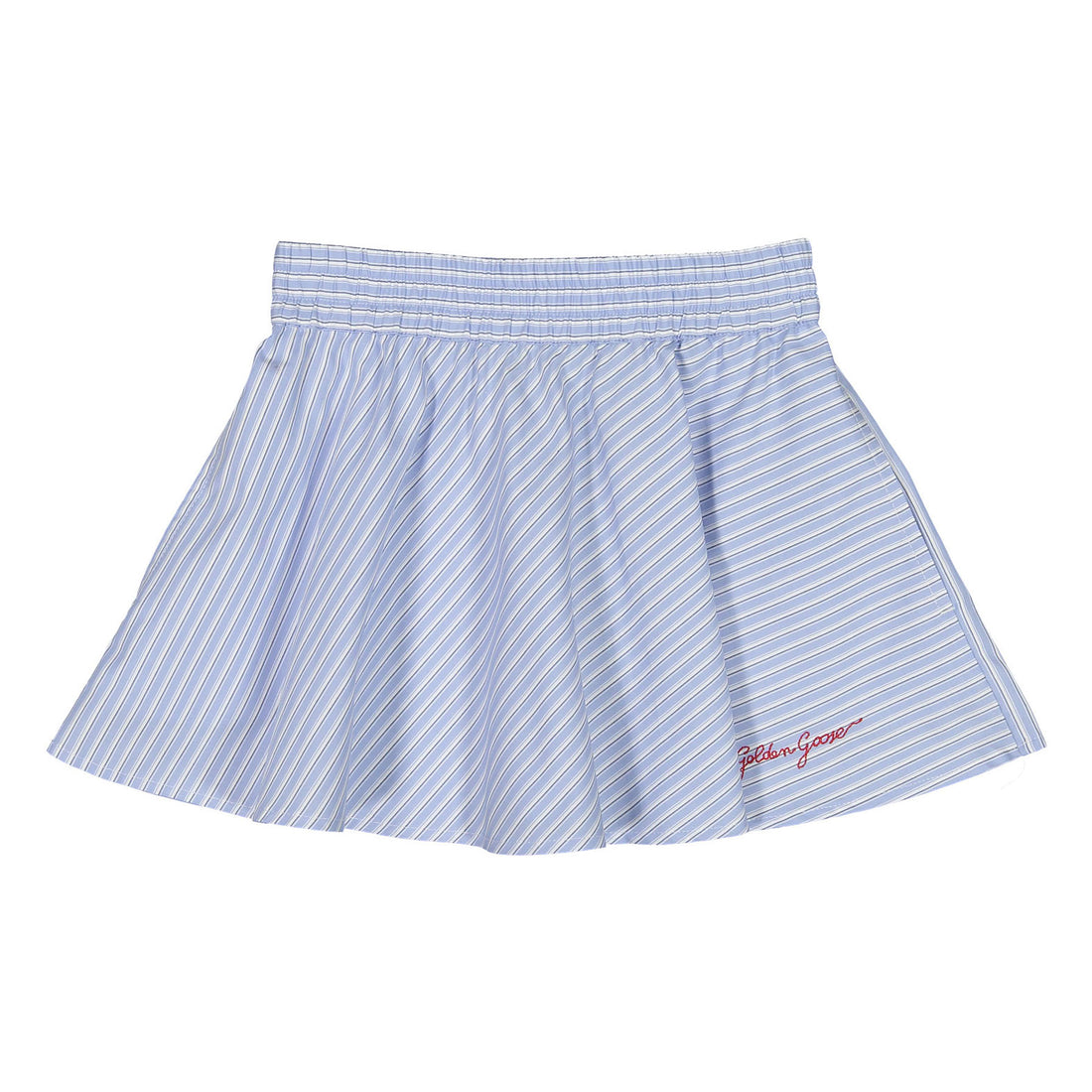 Golden Goose Light Blue/Off White Stripe Skirt