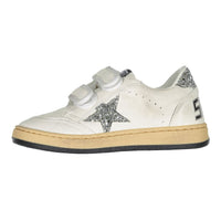 Golden Goose White/Silver Ballstar Strap Sneaker