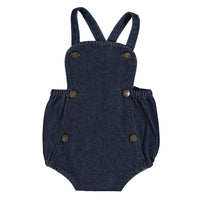Coco Blanc Dark Blue Denim Baby Romper
