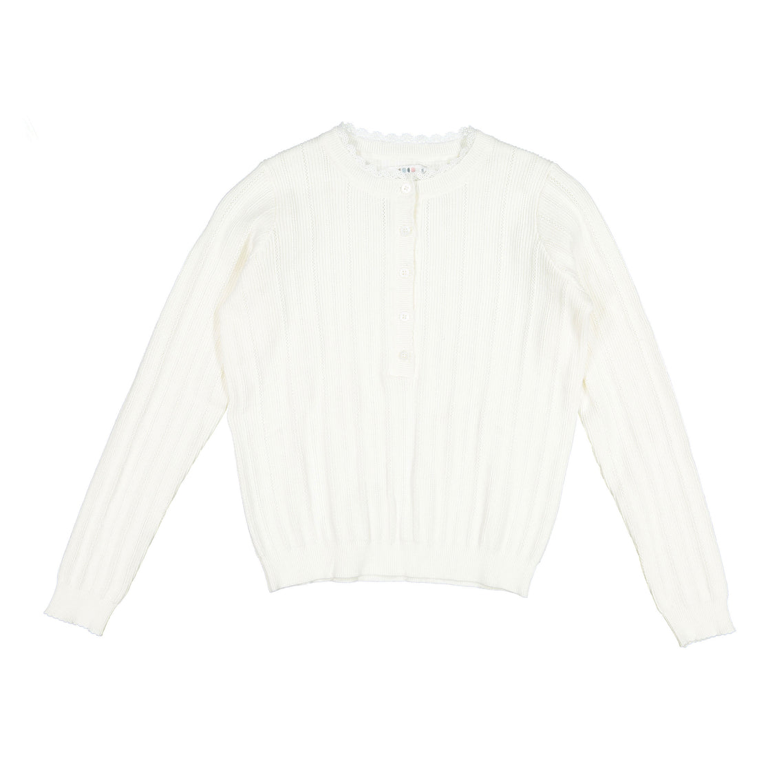 Coco Blanc Pointelle Sweater - Ivory Coco Blanc Pointelle Sweater - Ivory