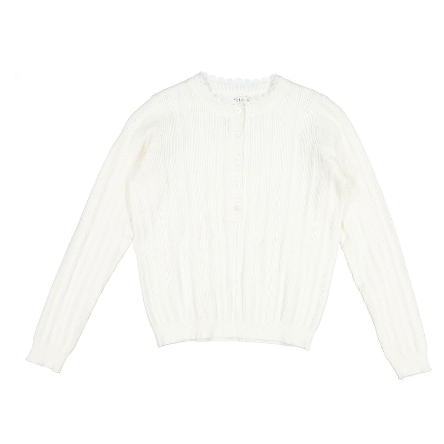 Coco Blanc Pointelle Sweater - Ivory Coco Blanc Pointelle Sweater - Ivory
