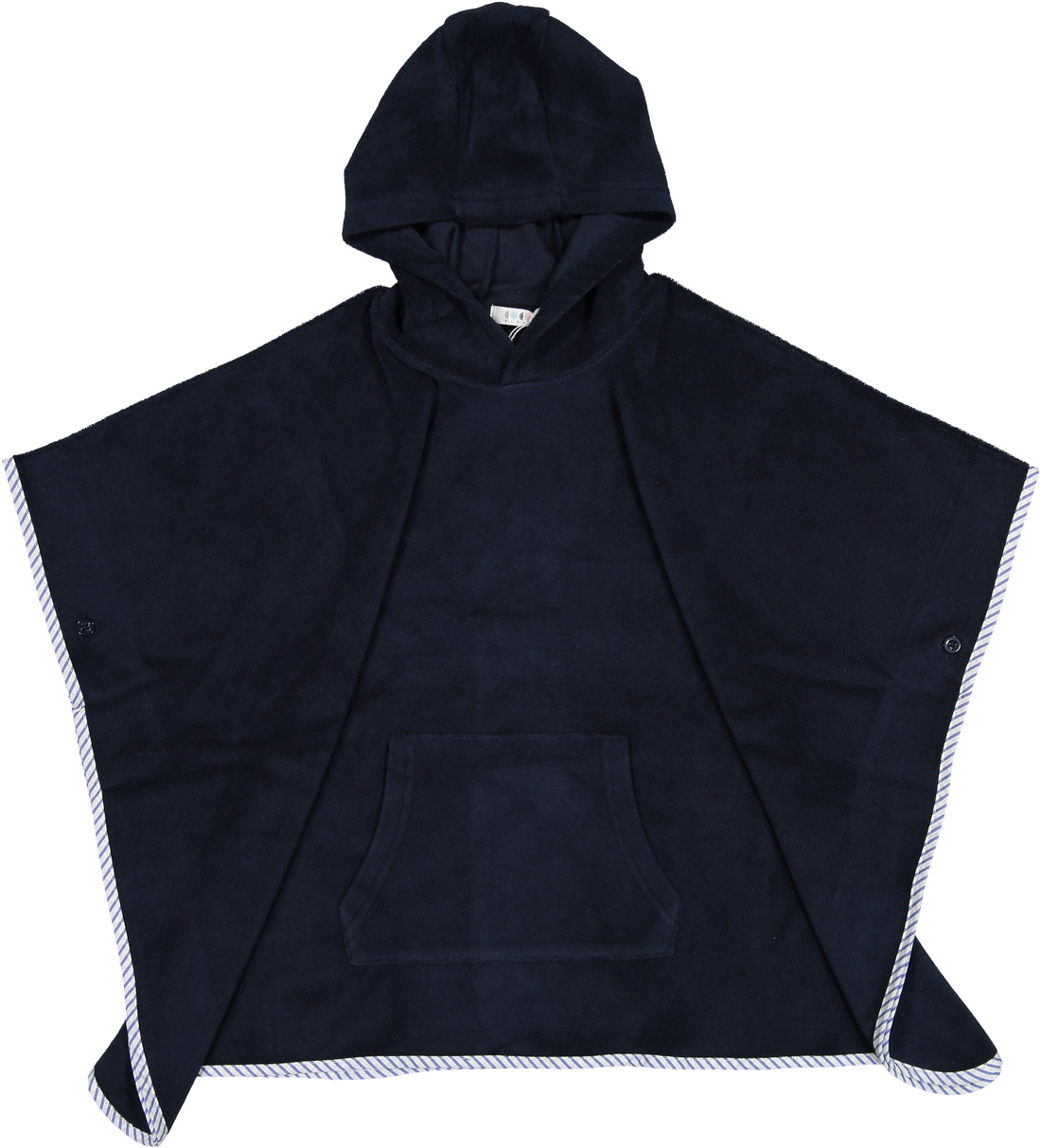 Coco Blanc Navy Terry Poncho