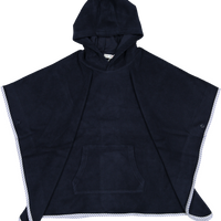 Coco Blanc Navy Terry Poncho