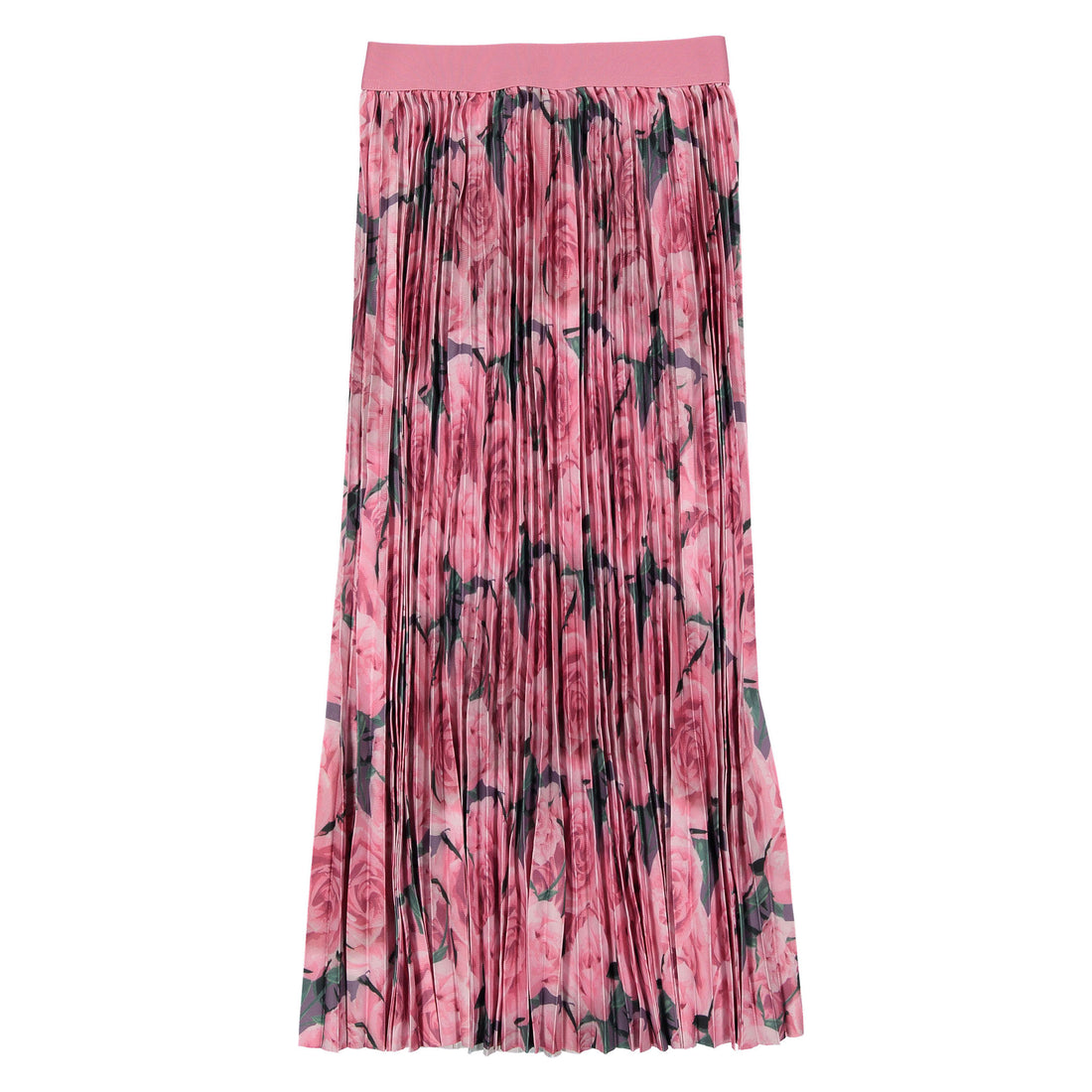 Ava and Lu Pink Roses Pleated Skirt