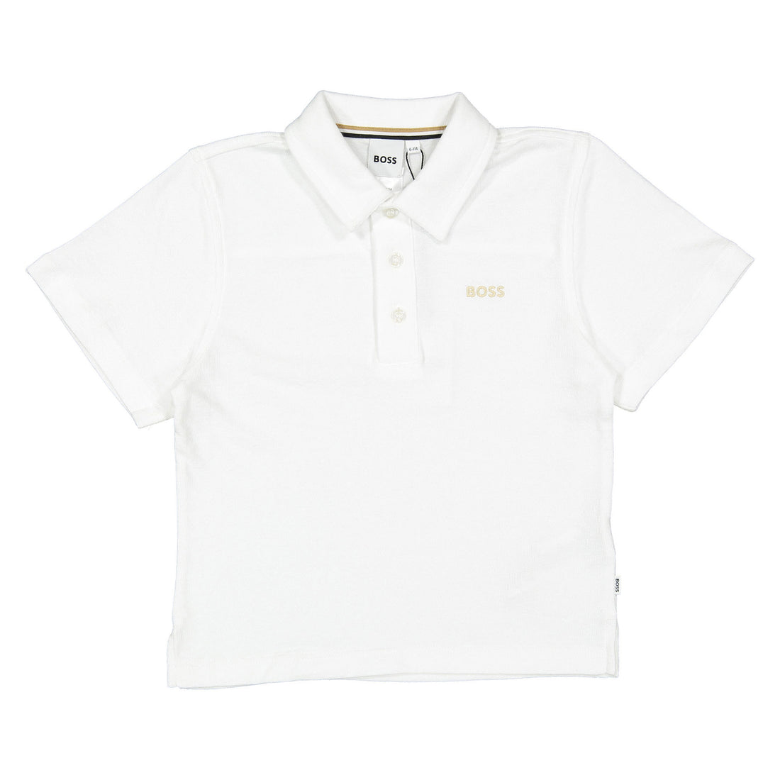Hugo Boss White Loose Fit Short Sleeve Polo