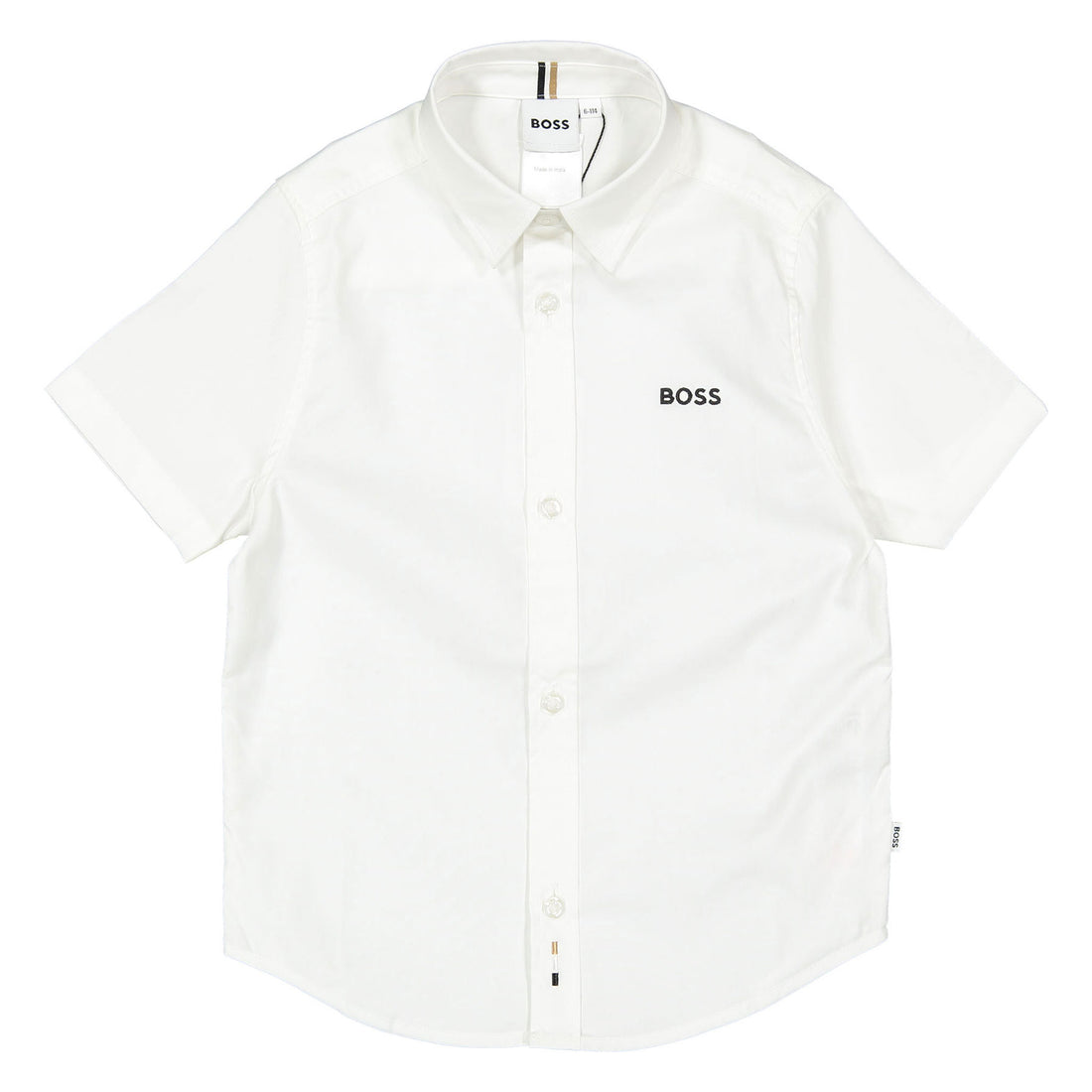 Hugo Boss White Embroidery Short Sleeve Shirt