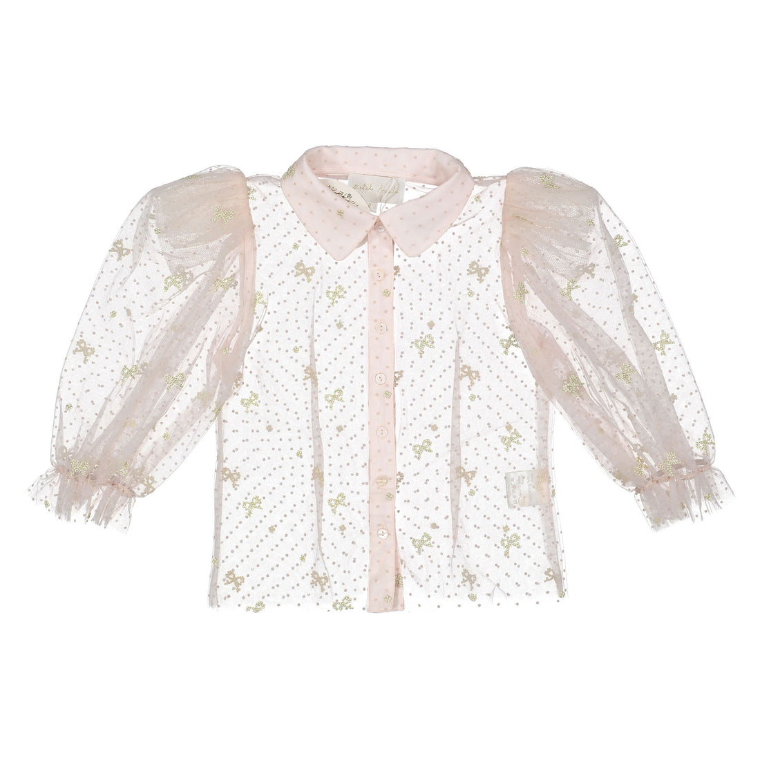 Petite Amalie Pink Summer Bouquet Linen Blouse