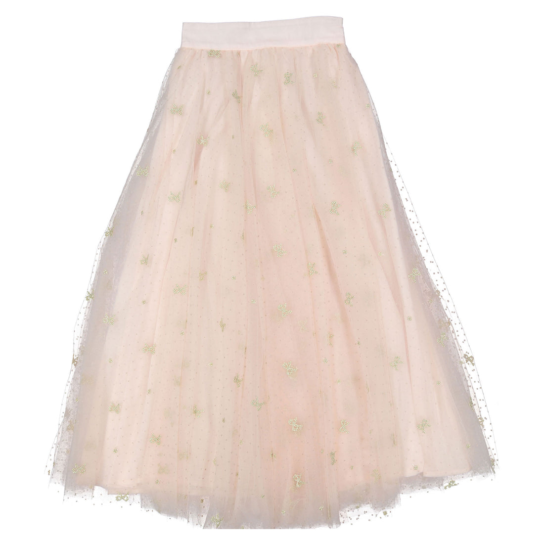 Petite Amalie Pink Summer Bouquet Linen Skirt