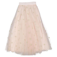 Petite Amalie Pink Summer Bouquet Linen Skirt
