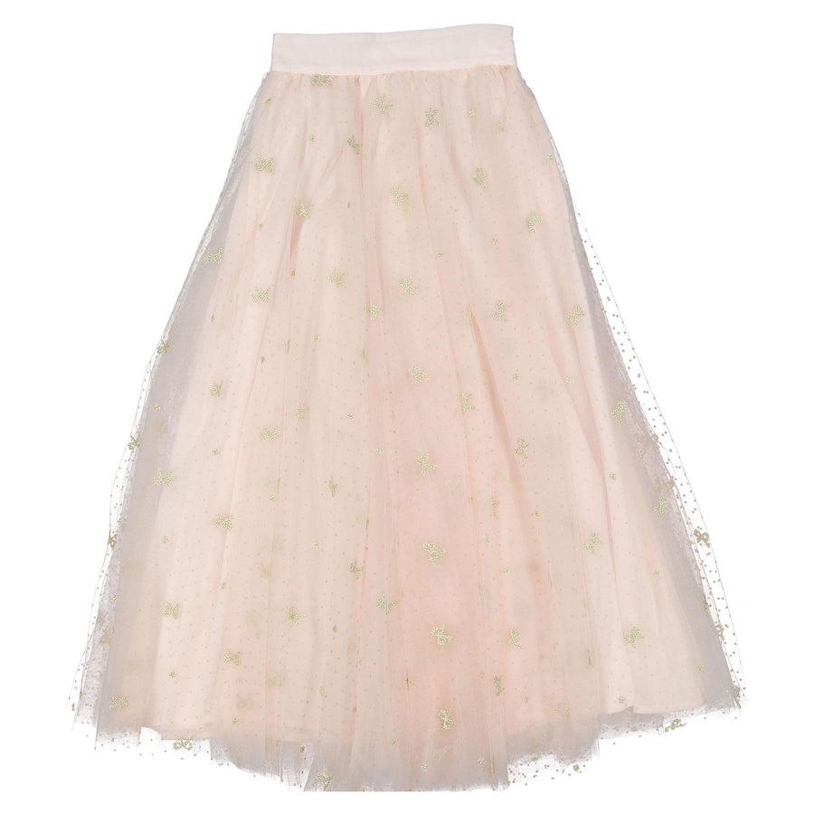 Petite Amalie Pink Summer Bouquet Linen Skirt