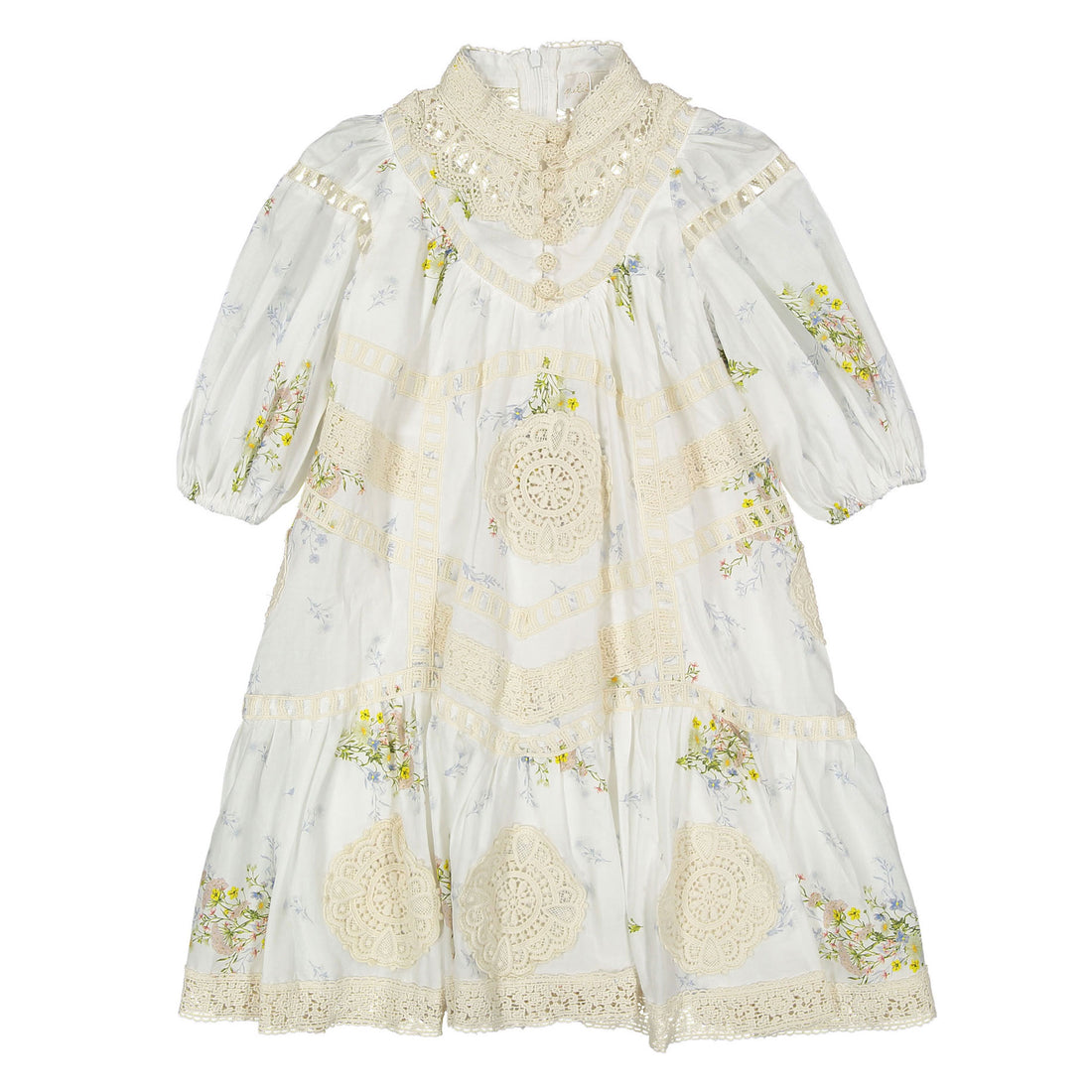 Petite Amalie Spring Meadow Print Voile  Dress