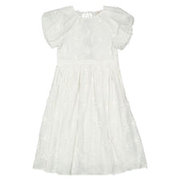 Petite Amalie White Tie Back Embroidered Dress