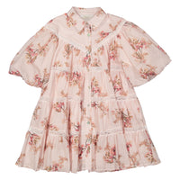 Petite Amalie Blush Orchid Linen Shirt Dress