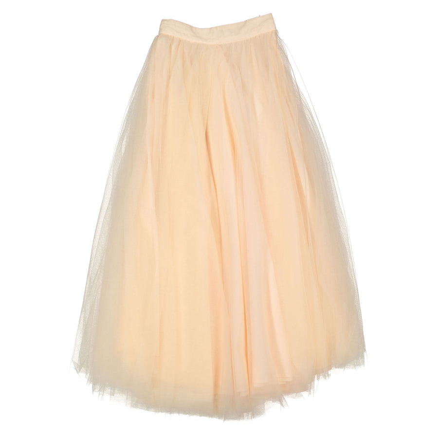 Petite Gold Ice Pink Summer Bouquet Linen Skirt