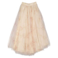 Petite Gold Blush Orchid Summer Bouquet Linen Skirt
