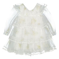 Petite Gold Spring Meadow Short Tulle Dress