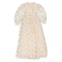 Petite Gold Vanilla Butterfly Tulle Gown