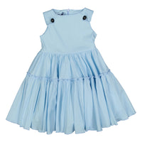 Mimisol Light Blue Button Embellished  Dress