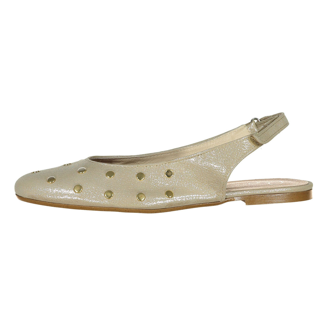 Papanatas Gold Open Back Flat