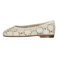 Papanatas Cream Crochet Ballet Flat