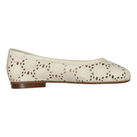 Papanatas Cream Crochet Ballet Flat