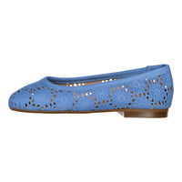 Papanatas Light Blue Crochet Ballet Flat