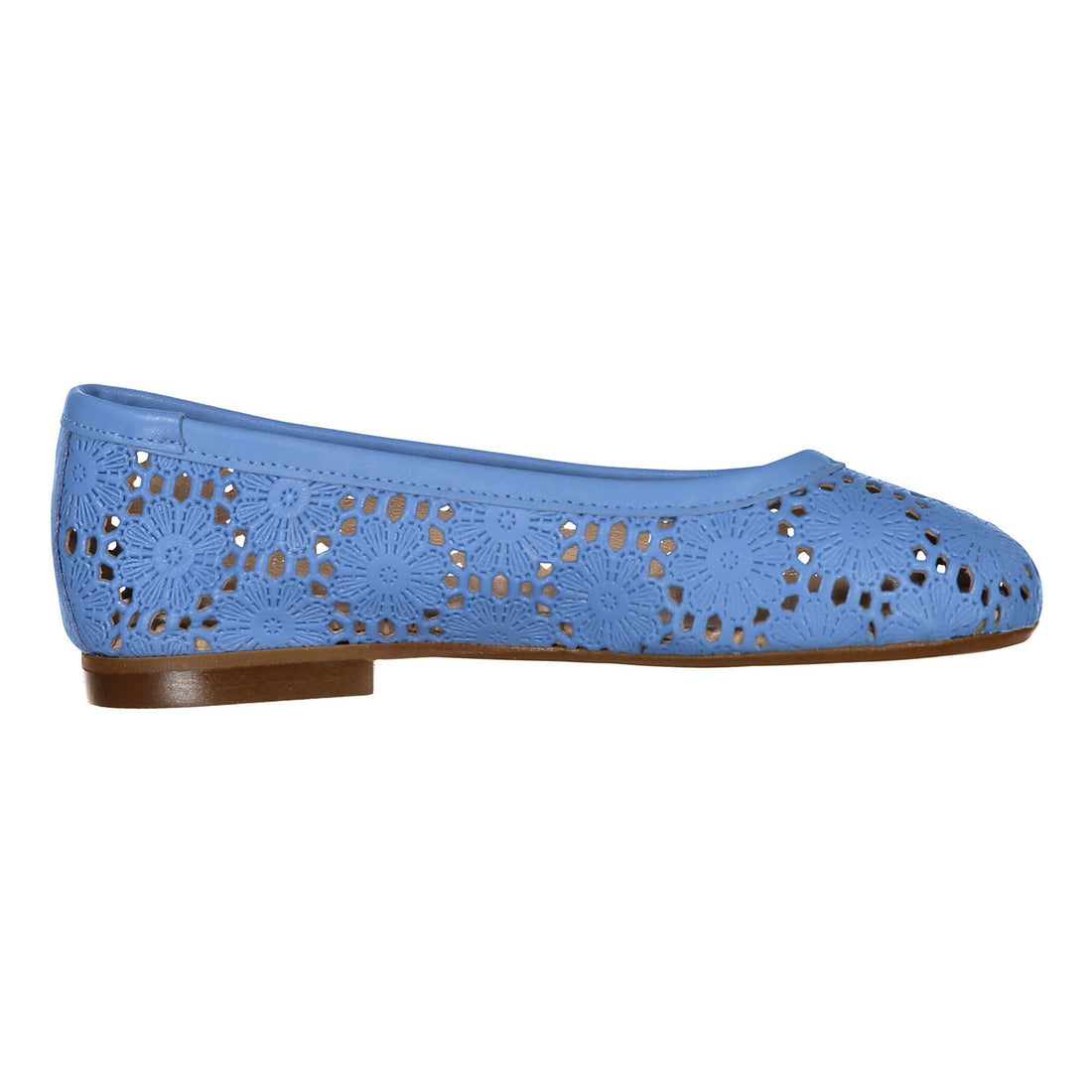 Papanatas Light Blue Crochet Ballet Flat