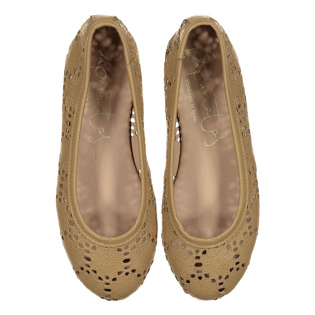 Papanatas Cappuccino Crochet Ballet Flat