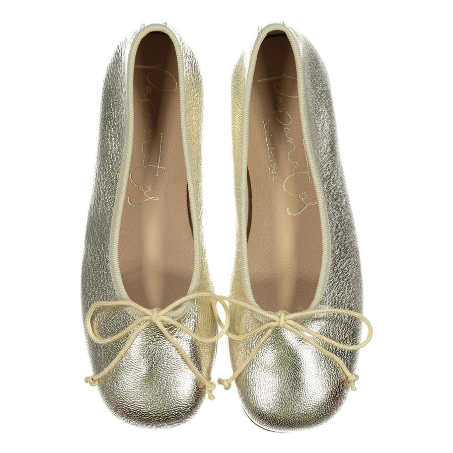 Papanatas Metallic Gold Soft Ballet Flat
