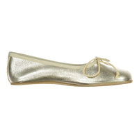 Papanatas Metallic Gold Soft Ballet Flat