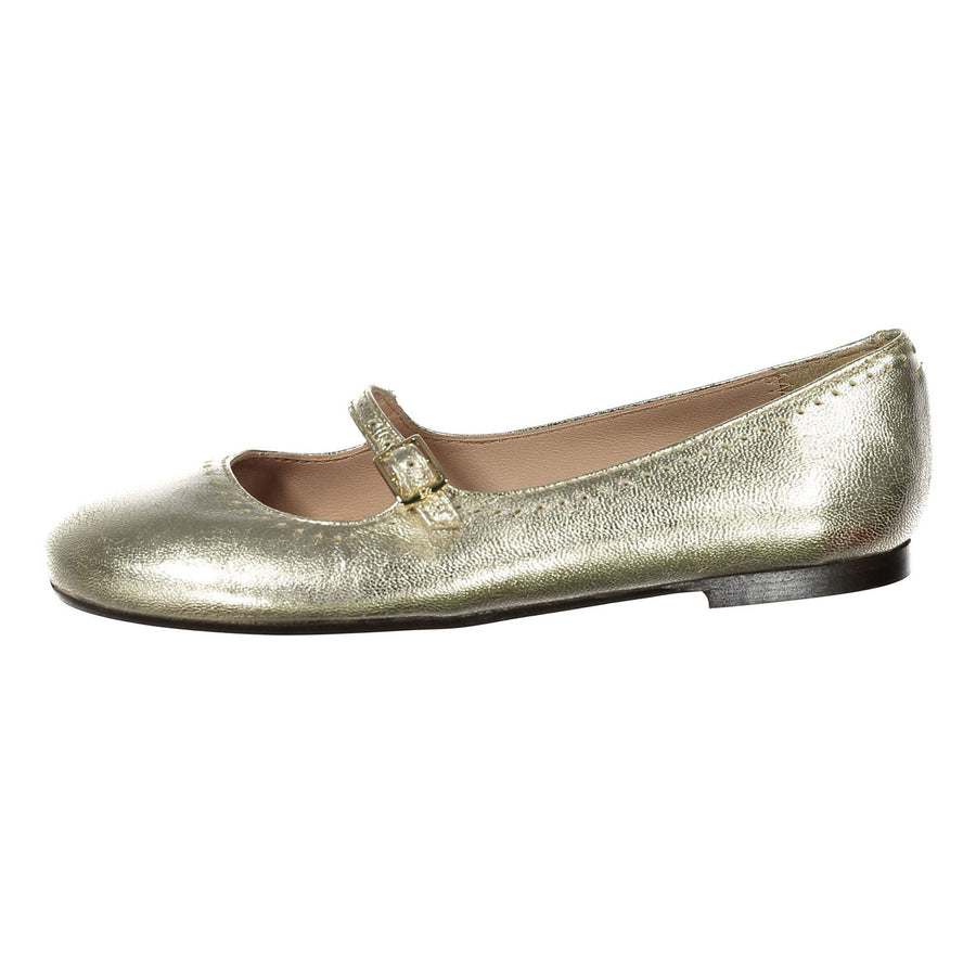 Papanatas Gold Metallic Low Cut Mary Janes