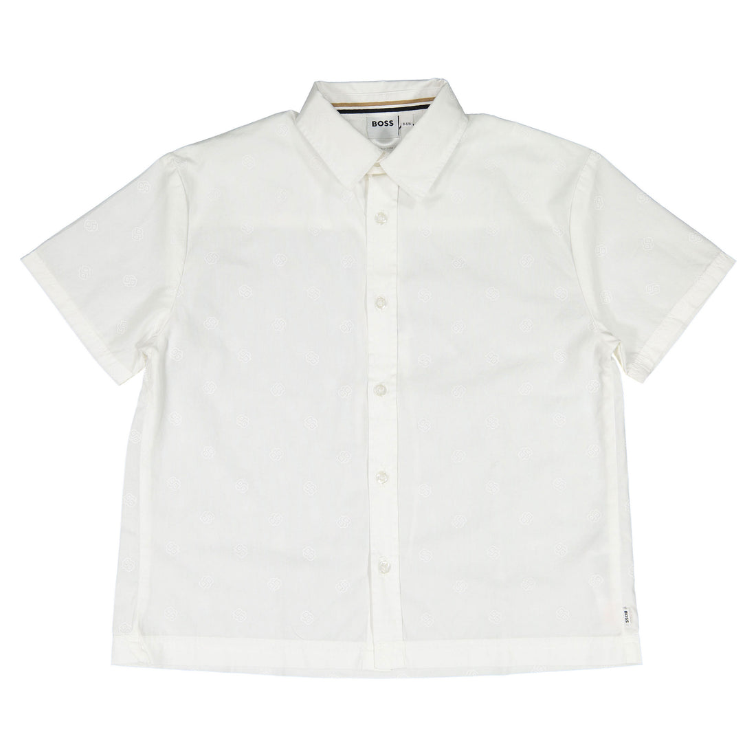 Hugo Boss White Double B Print Shirt