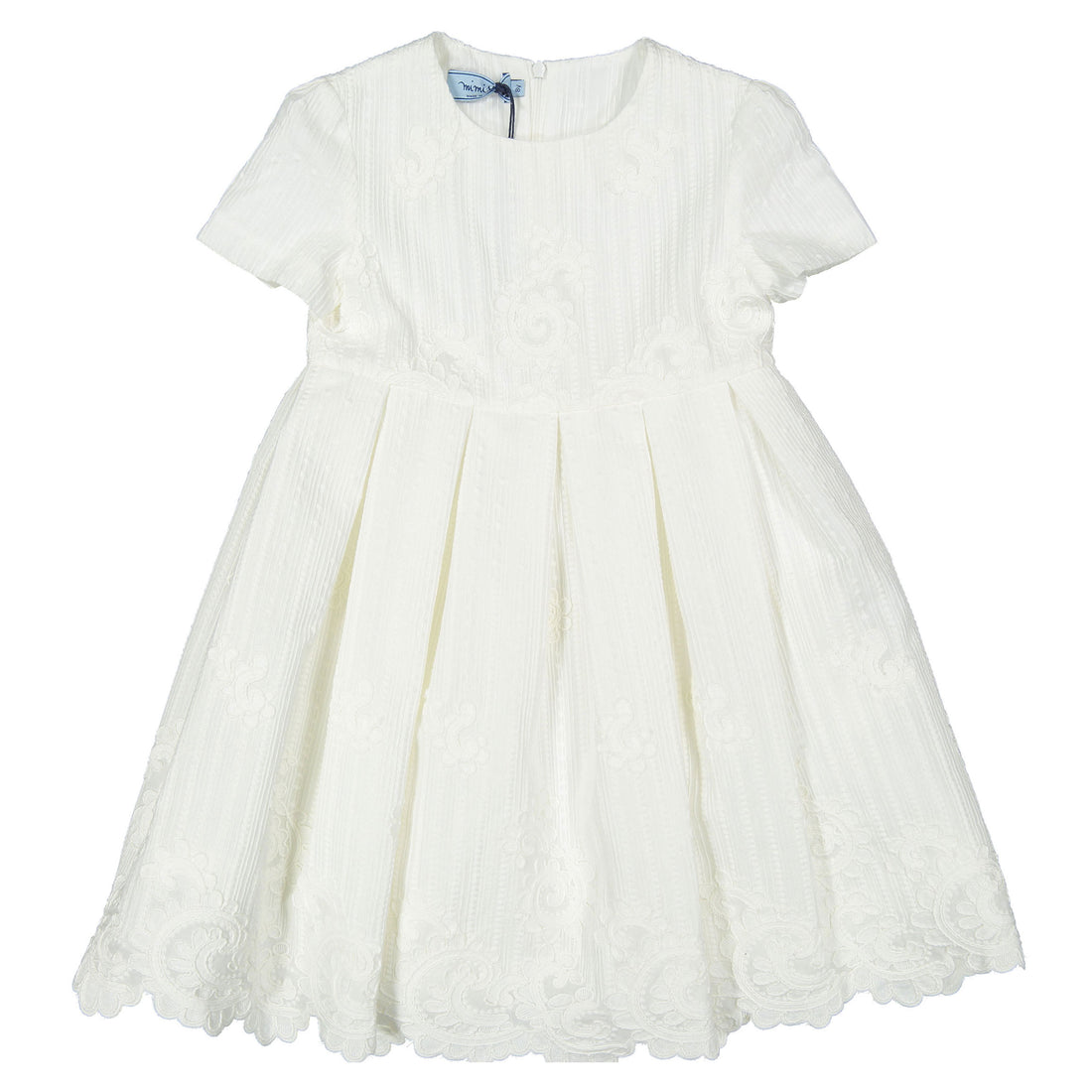 Mimisol Cream Scalloped Lace Dress