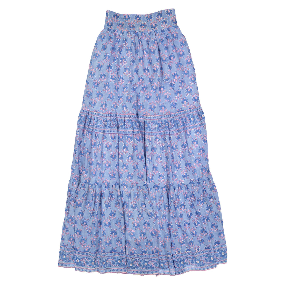 Bell Light Blue/Pink Print Annabelle Maxi Skirt