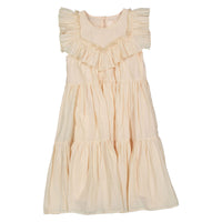 Steph Soft Pink Frill Yoke Voile Dress