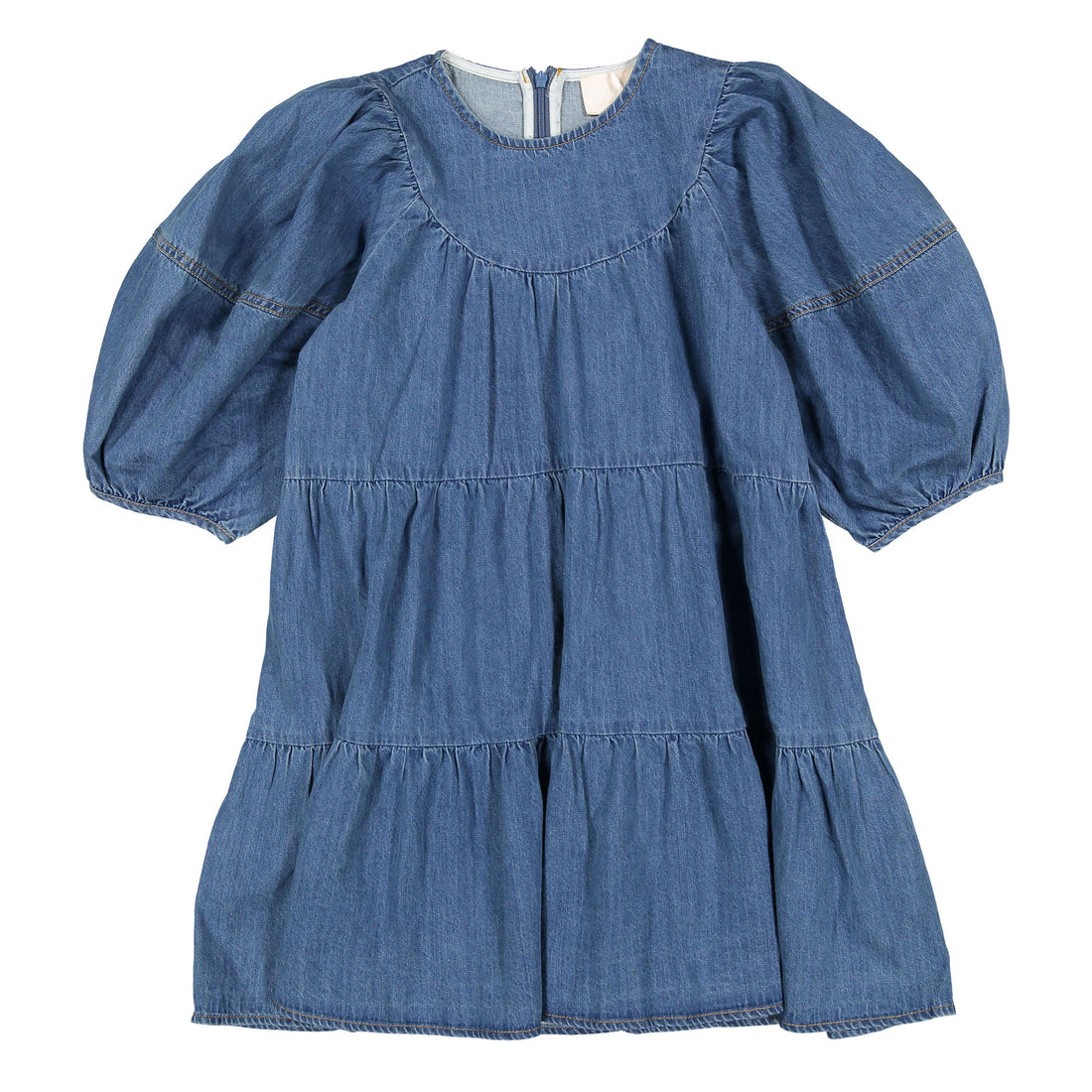 Steph Mid Wash Chambray Smock Dress