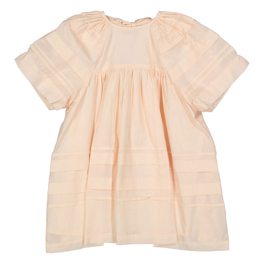 Steph Shell Pink Pleat Smock Voile Dress