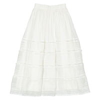 Steph White Lace Dobby Voile Skirt