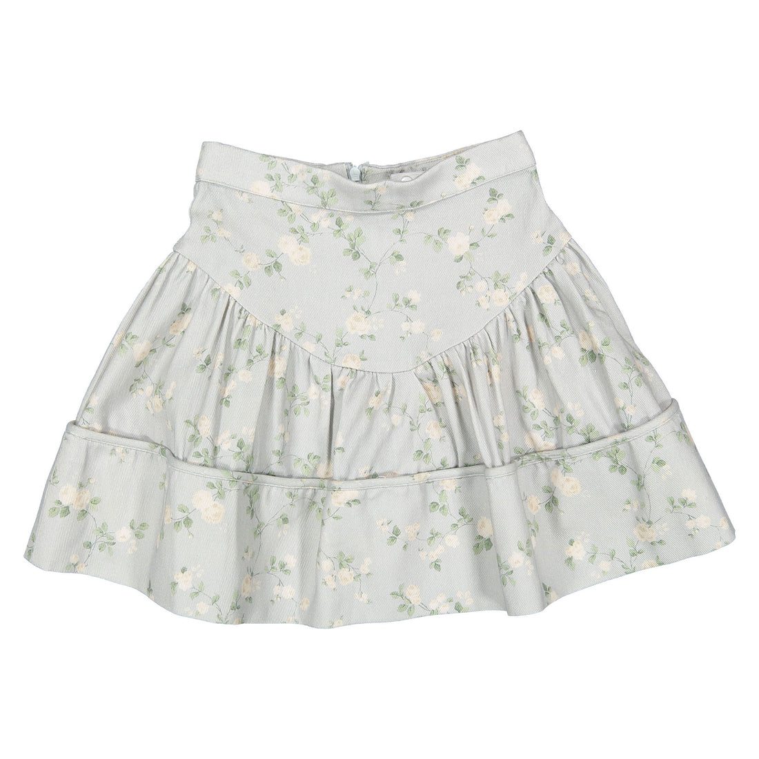 Steph Cream Bud Denim Skirt