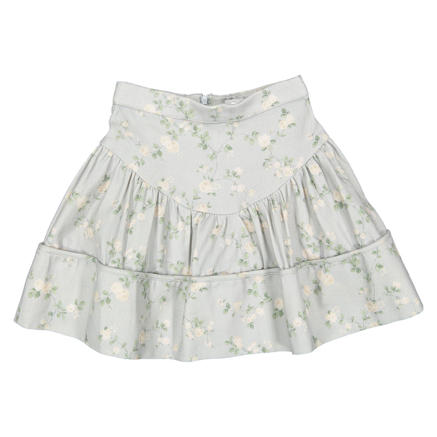 Steph Cream Bud Denim Skirt