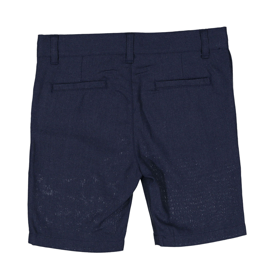 Belati Navy Linen Bermudas