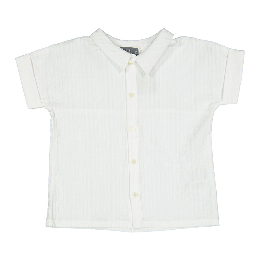 Belati White Boxy Collared Shirt