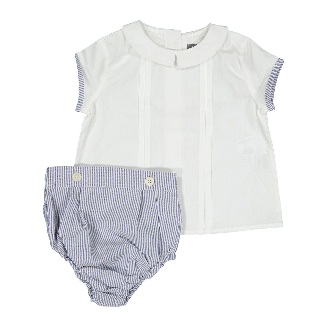 Belati Navy Contrast Trim Bloomer Set