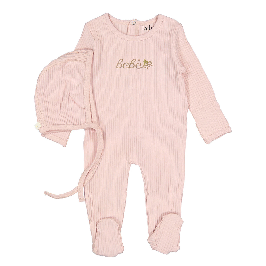Ladida Layette Mauve Bebe Footie+ Bonnet