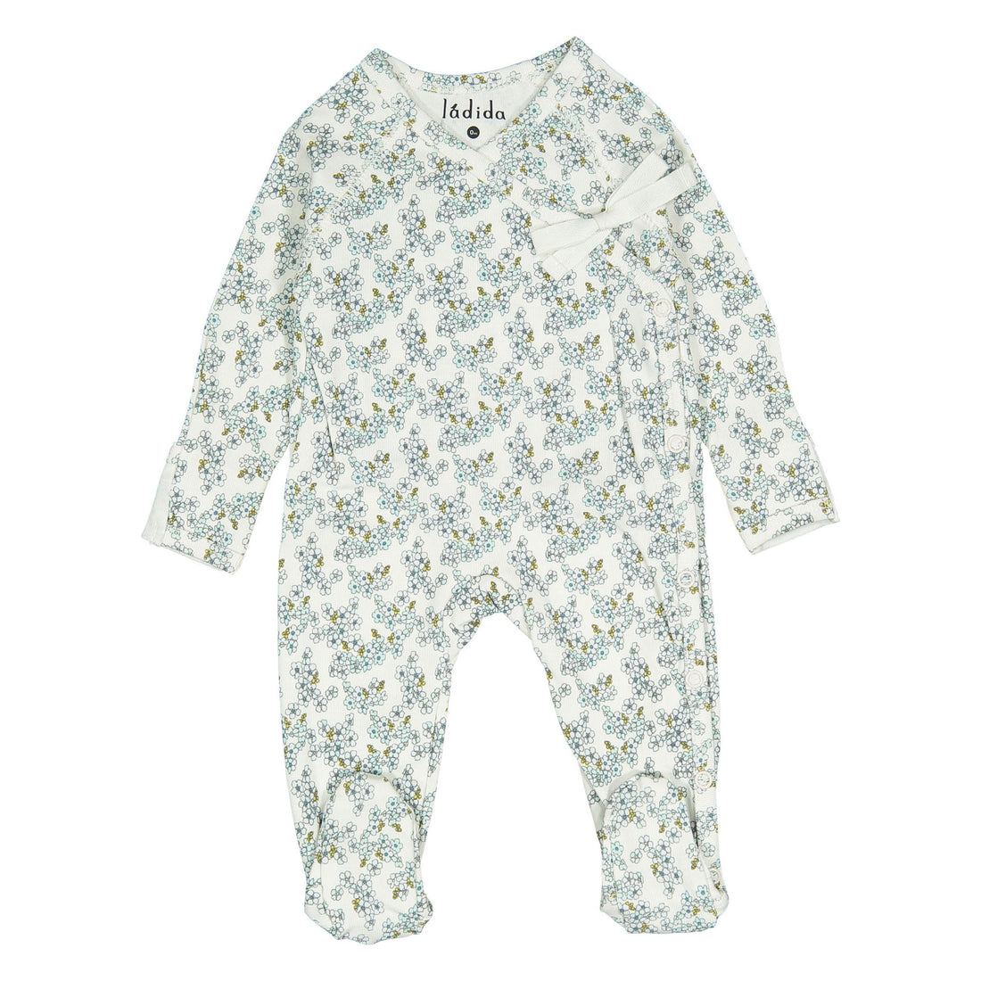 Ladida Layette Slate Cherry Blossom Footie