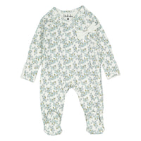 Ladida Layette Slate Cherry Blossom Footie
