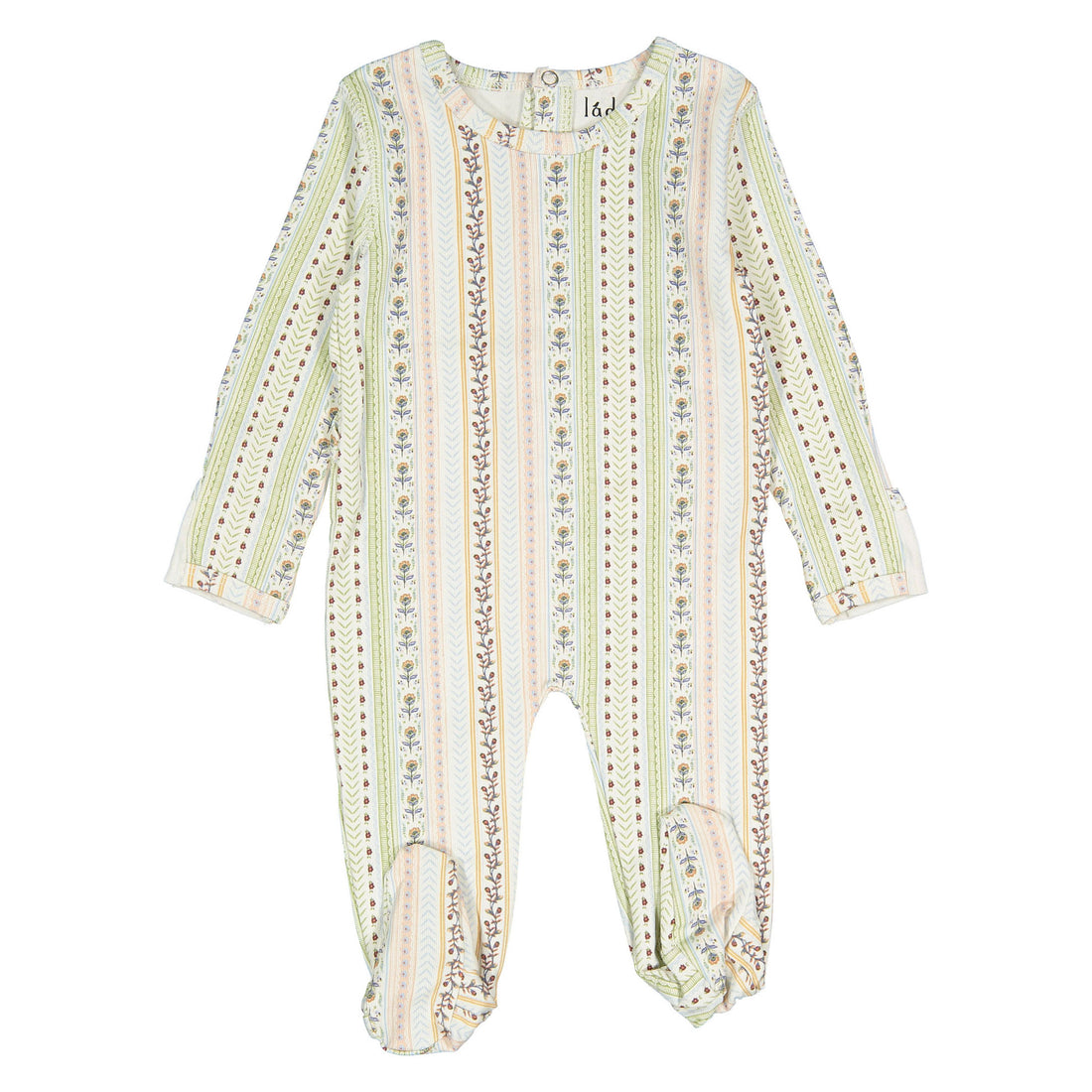Ladida Layette Demask Stripe Footie
