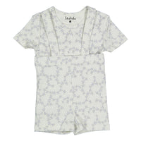 Ladida Layette Blue Vintage Vine Suspender Set