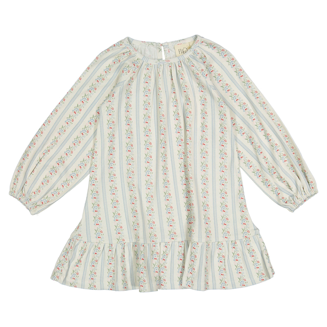 Floss Soft White/Bright Blue Jersey Abigail Dress