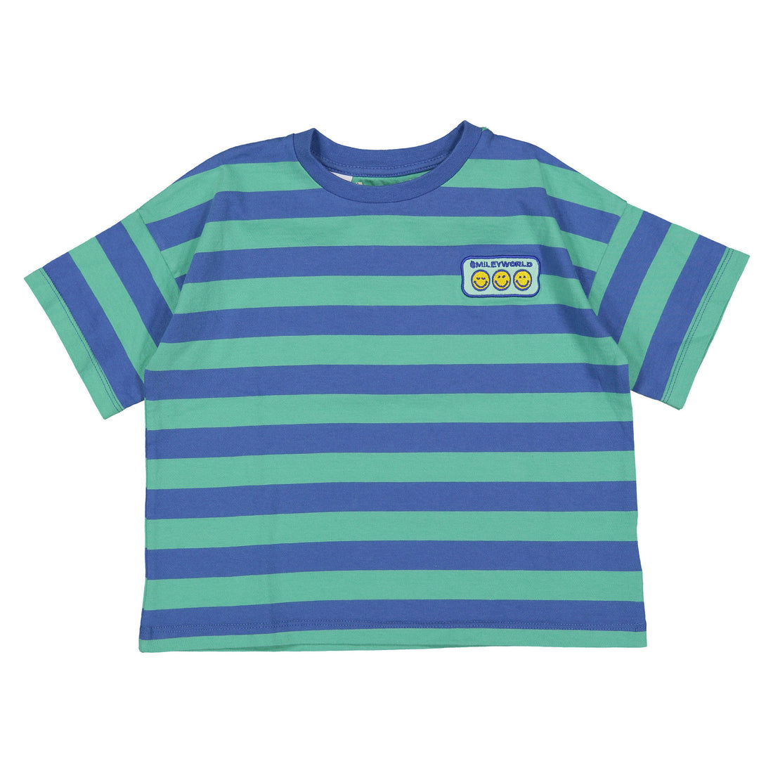 The New Society Stripes Cobalto Smiley T-Shirt
